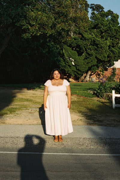 The Monica Dress Extended | Petal Pink
