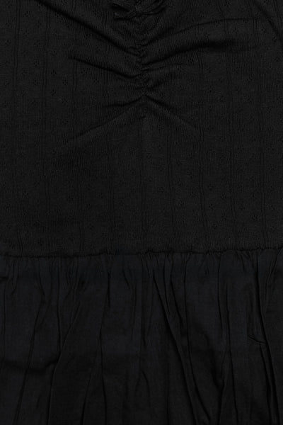 The Bernice Dress | Noir Regenerative Pointelle