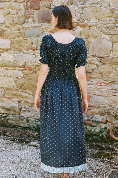 The Coralia Dress | Blueberry Dot