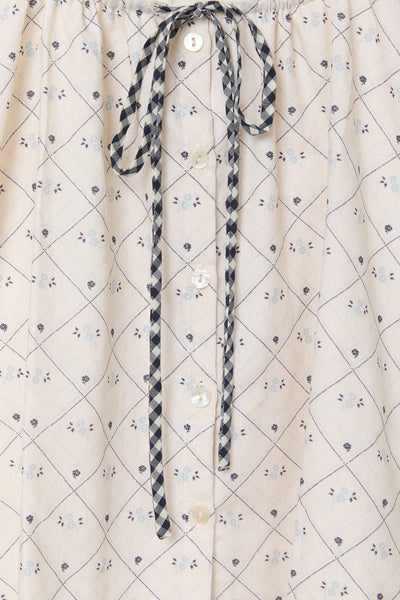The Camelia Blouse | Dotted Plaid