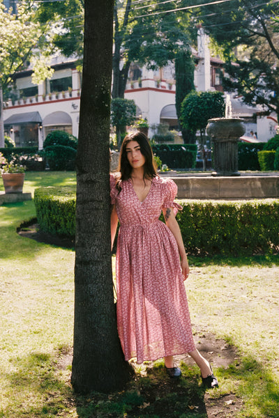 The Giselle Dress Petites | Mauve Pressed Petals