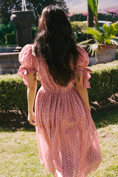 The Giselle Dress | Mauve Pressed Petals
