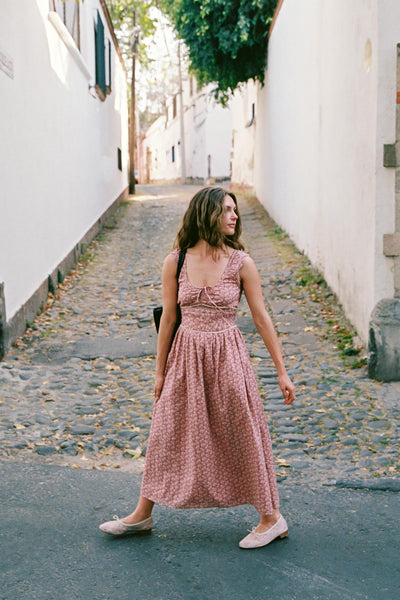The Alessandra Dress | Mauve Pressed Petals