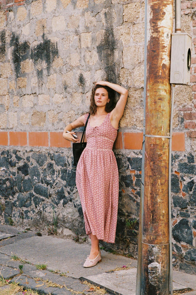 The Alessandra Dress Petites | Mauve Pressed Petals