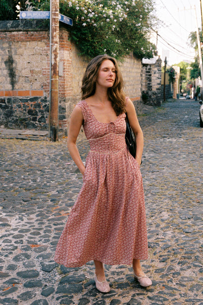 The Alessandra Dress Petites | Mauve Pressed Petals