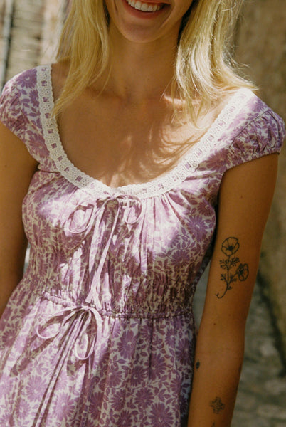The Kelly Dress Petites | Aster Field Lilac