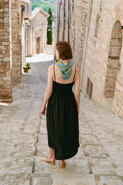 The Bernice Dress | Noir Regenerative Pointelle