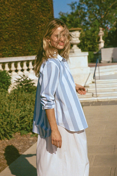 The Mirren Shirt | Blue Stripe