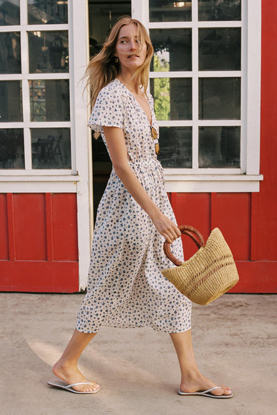 The Simple Dawn Dress | Cream Blueberry Harvest