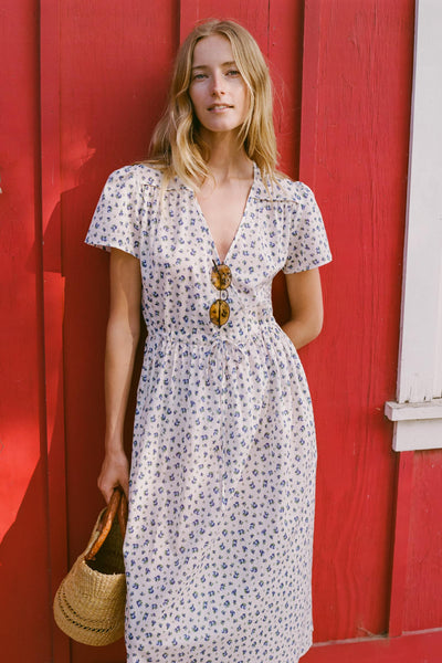 The Simple Dawn Dress | Cream Blueberry Harvest