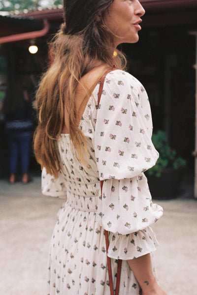 The Adelia Dress | Cream Grape Harvest