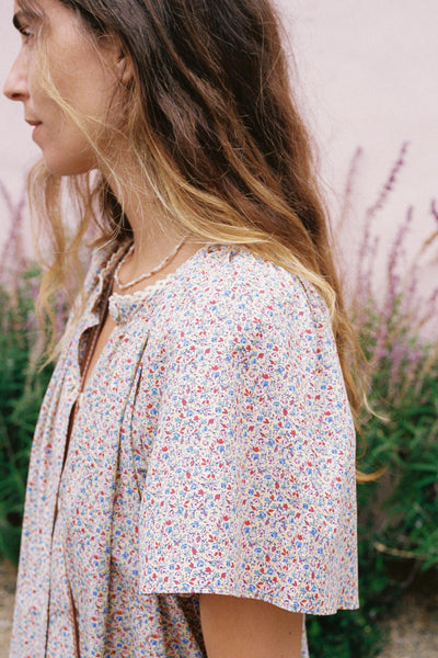 The Paola Dress | Chamomile Rose Cluster