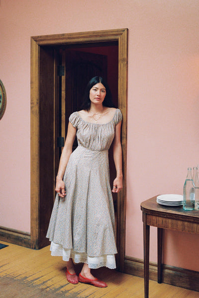 The Olivia Dress | Chamomile Rose Cluster