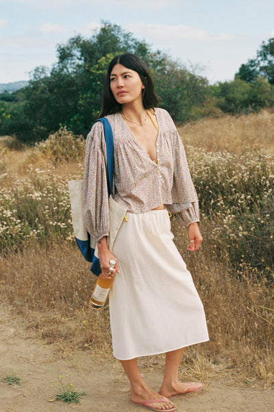 The Georgina Blouse | Chamomile Rose Cluster
