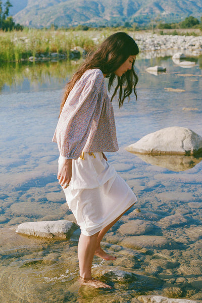 The Georgina Blouse | Chamomile Rose Cluster