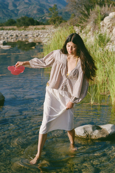 The Georgina Blouse | Chamomile Rose Cluster