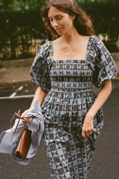 The Katrina Dress | Star Quilt Slate