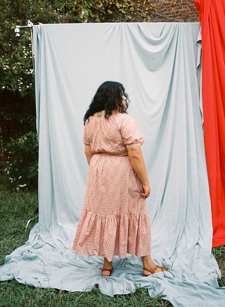 The Brynne Dress Extended | Maroon Calico
