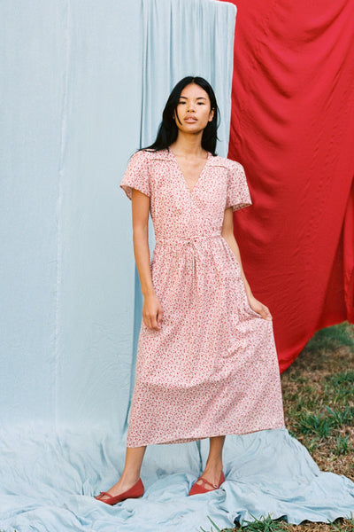 The Simple Dawn Dress Petites | Maroon Calico