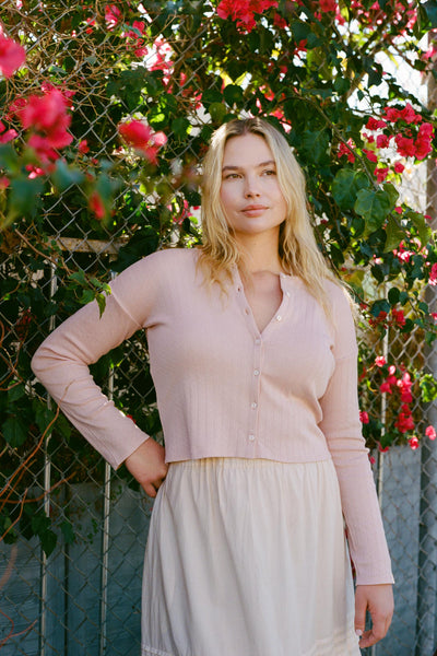 The Alison Cardigan | Lotus Regenerative Pointelle