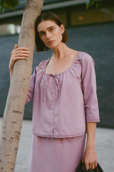 The Camelia Blouse | Lavender Mist