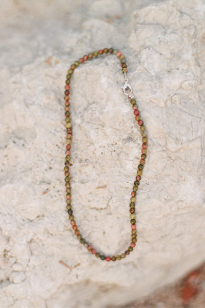 The Gemstone Necklace | Green Jasper
