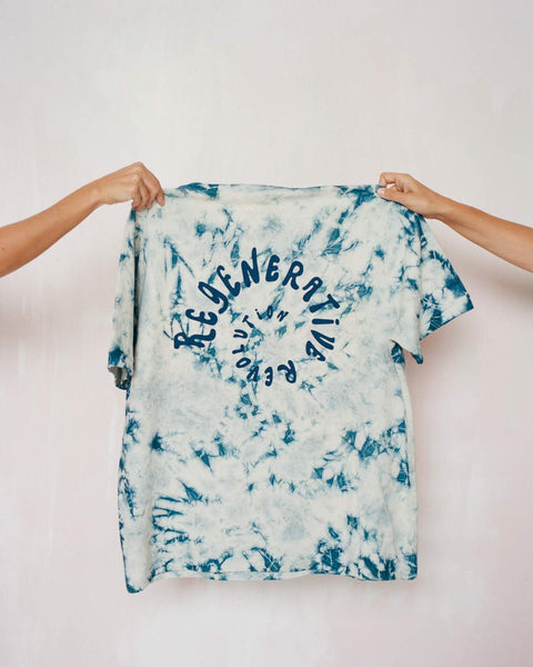 The Regenerative Tee | Indigo Tie Dyed